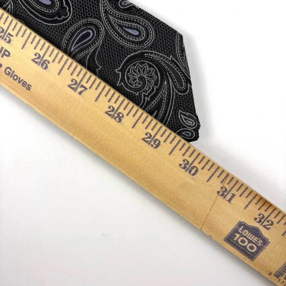 Lot of 2 VTG Hickey Freeman Ties Diagonal Purple Charcoal Stripe Paisley Power